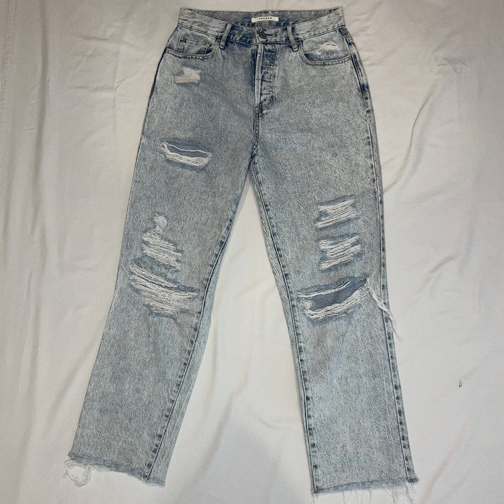 Pacsun Distressed High Rise Straight Jeans Size 28